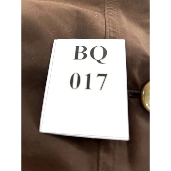 Lands End Coat Womens Size M Brown With Pink Lining Trench Button Pockets - Picture 7 of 7